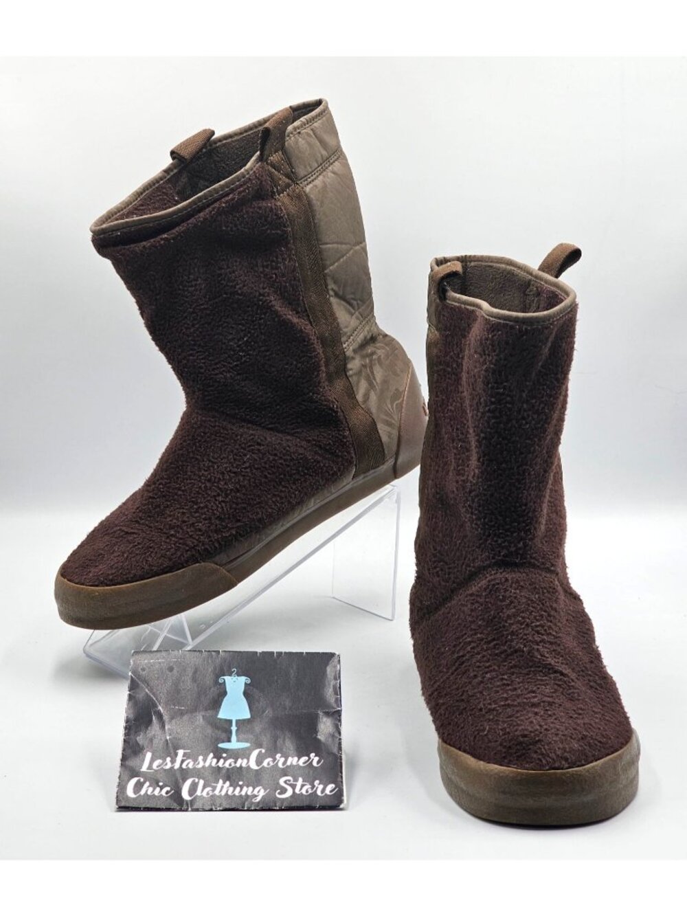 The North Face Women's Brown Ahel Fleece Lined Winter Mountain Boots Sz 9.5 3097